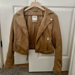 Brown Vegan Leather Jacket